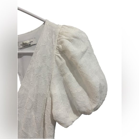 CLUB MONACO White Open Back V-neck Short Sleeve Jumpsuit Size 00 - Picture 7 of 16